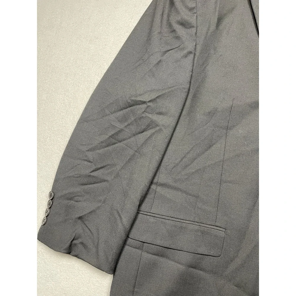 Michael Strahan Blazer Wool Blend Charcoal Black 50R Mens